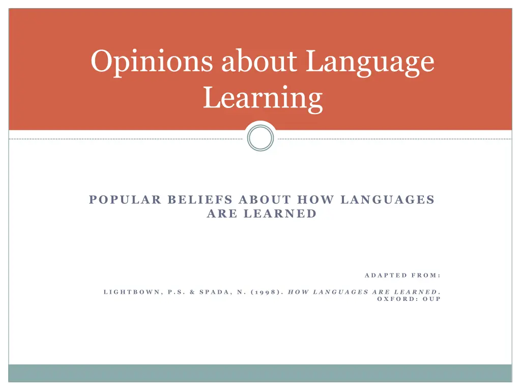 opinions about language learning