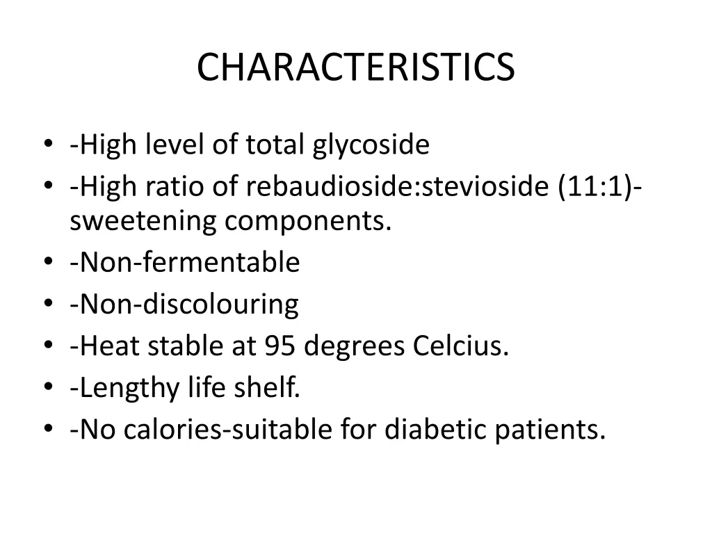 characteristics