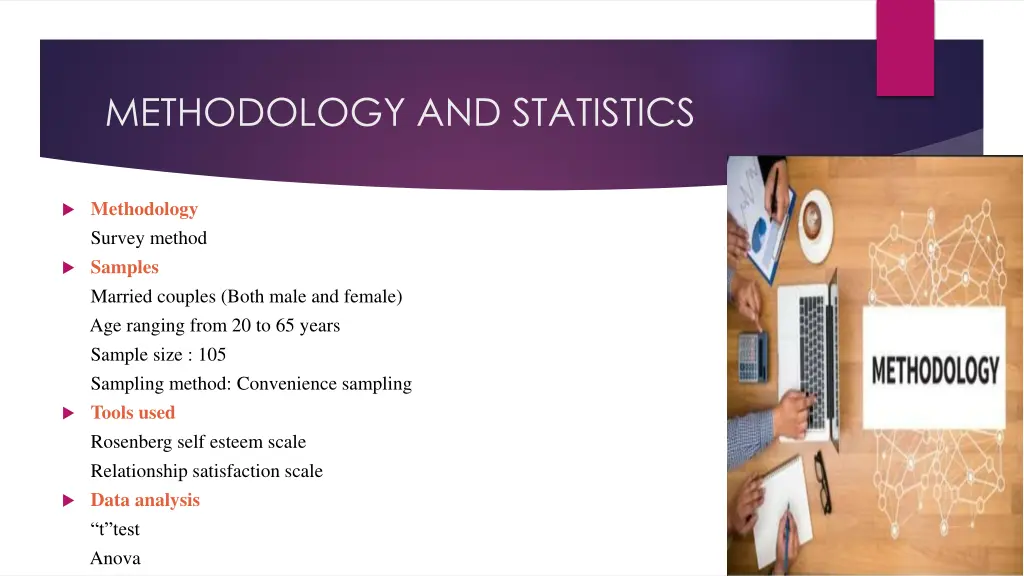 methodology and statistics