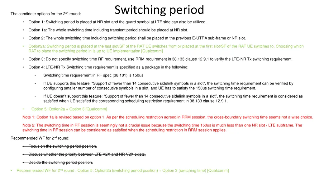 switching period