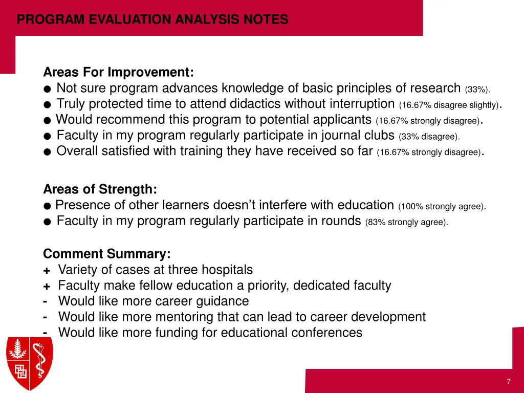 program evaluation analysis notes