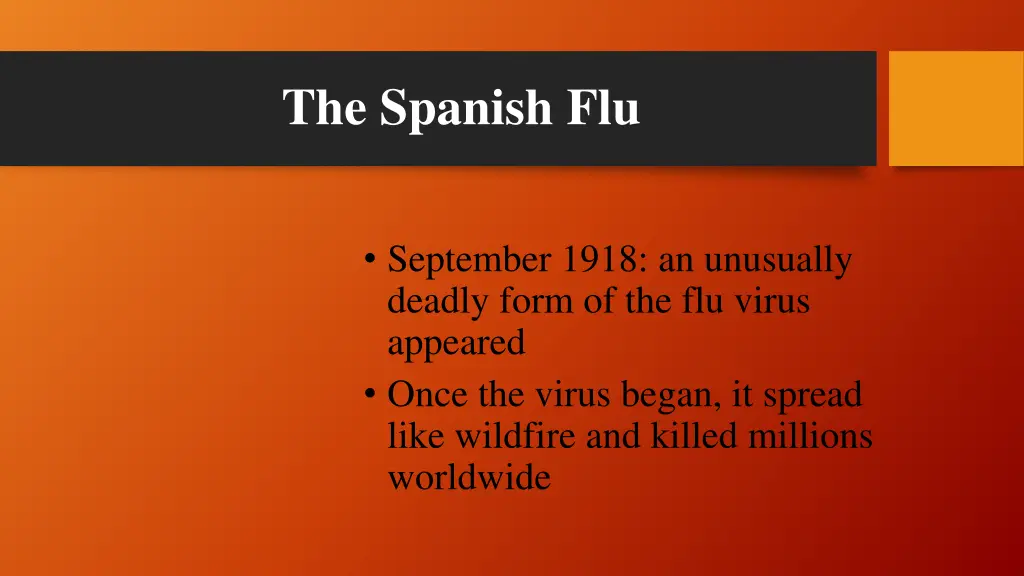 the spanish flu