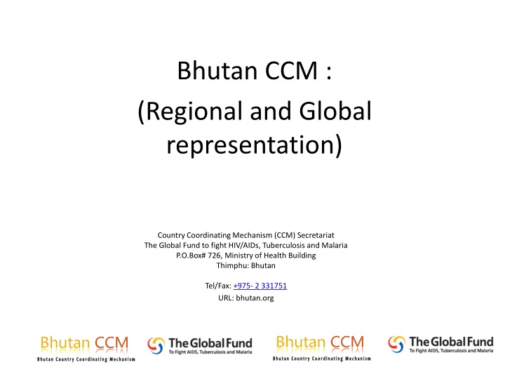 bhutan ccm regional and global representation