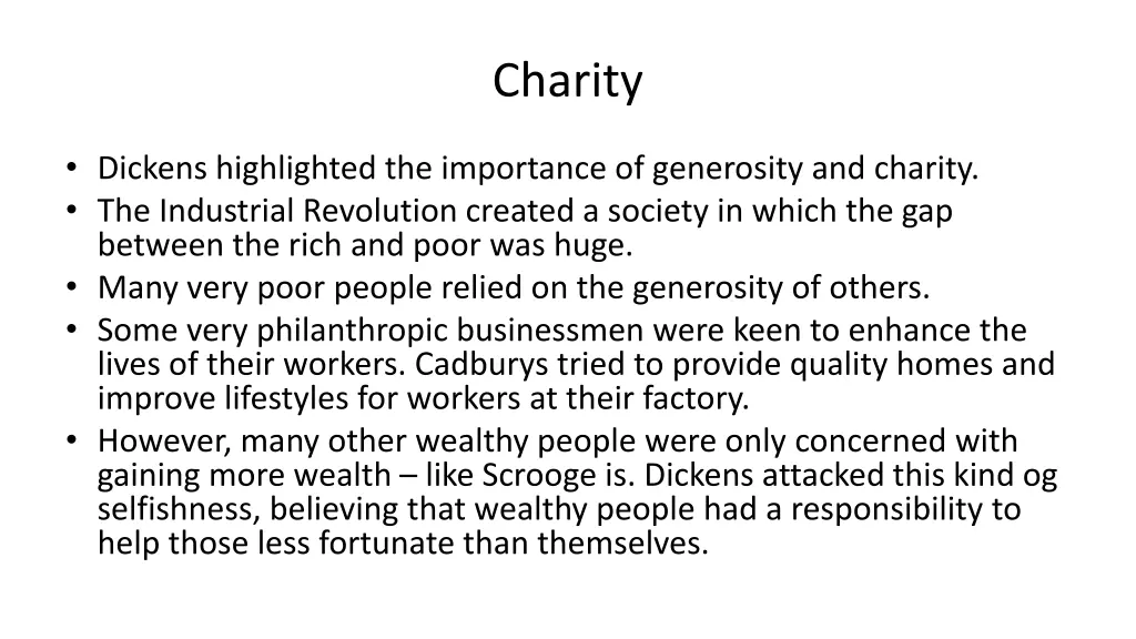 charity
