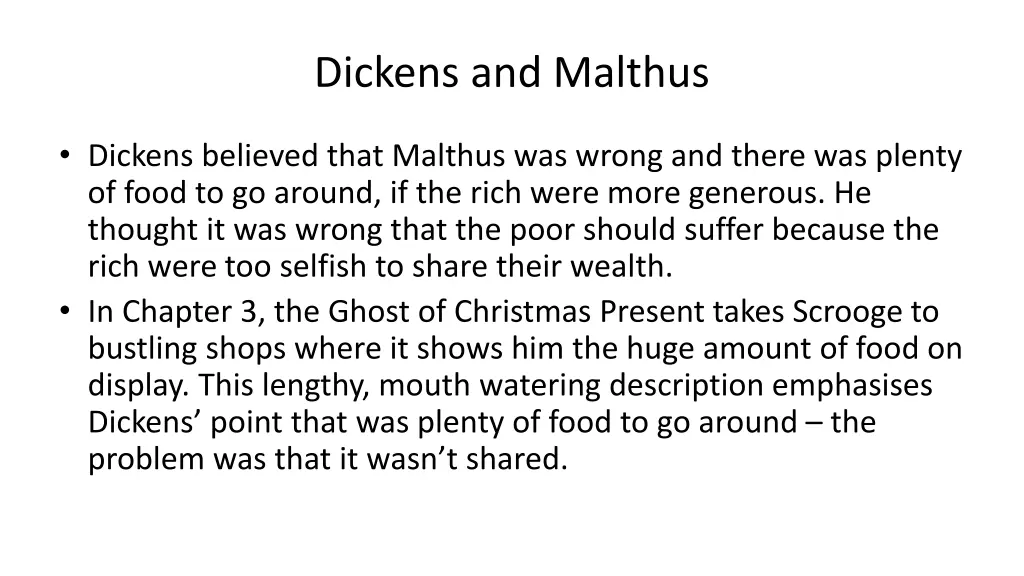 dickens and malthus