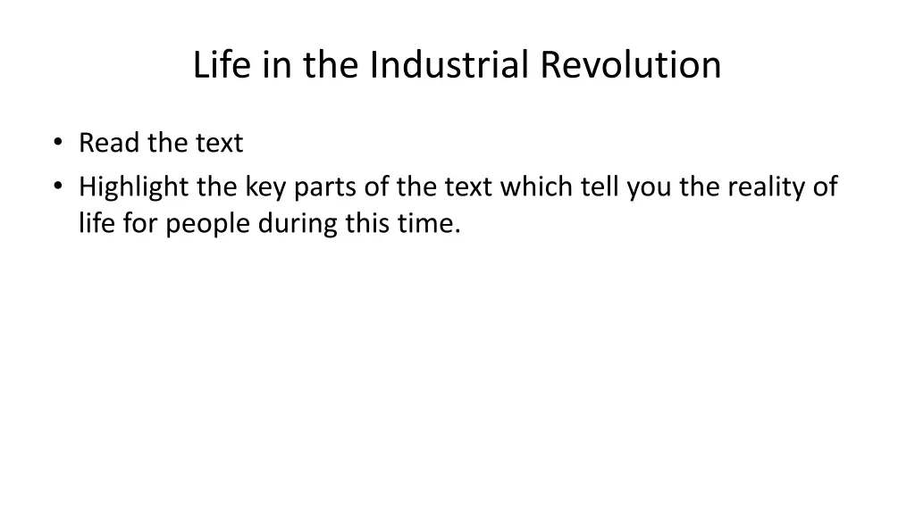 life in the industrial revolution