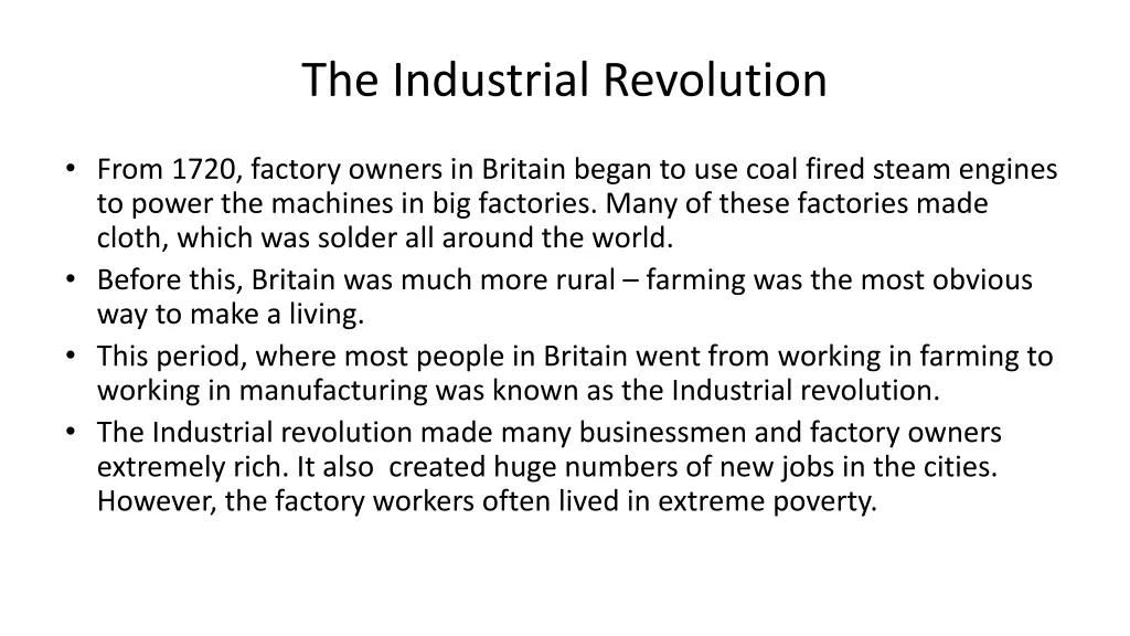 the industrial revolution 1