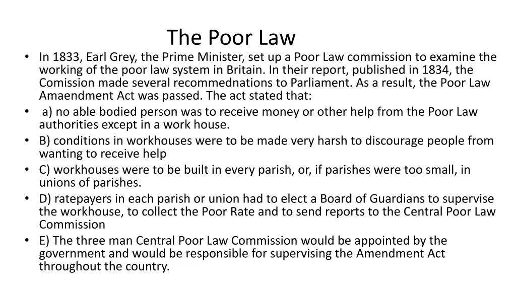 the poor law