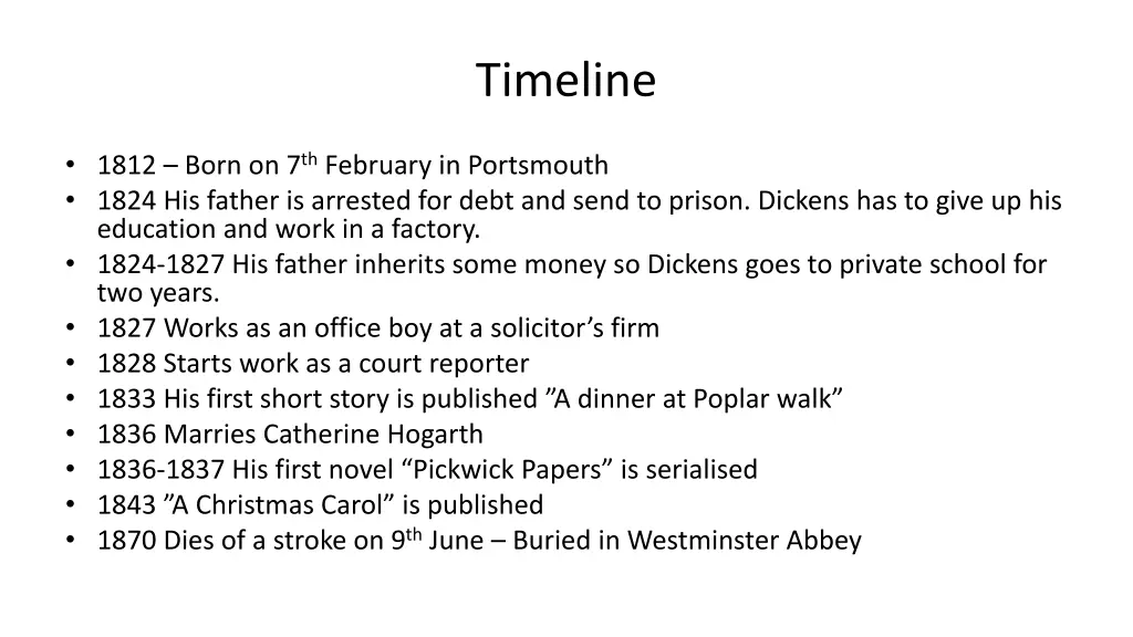 timeline