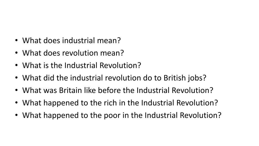 what does industrial mean what does revolution