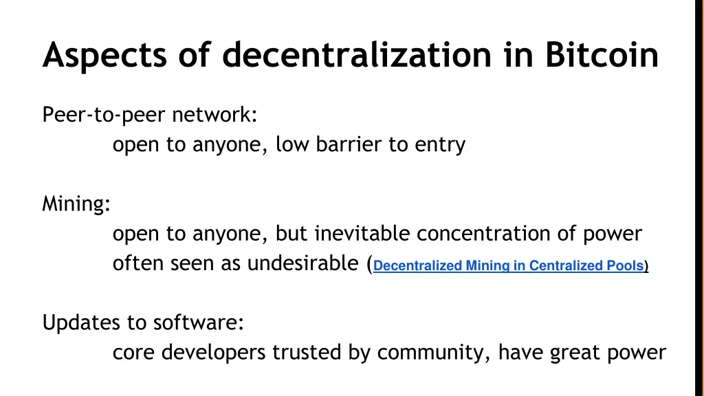 aspects of decentralization in bitcoin 1