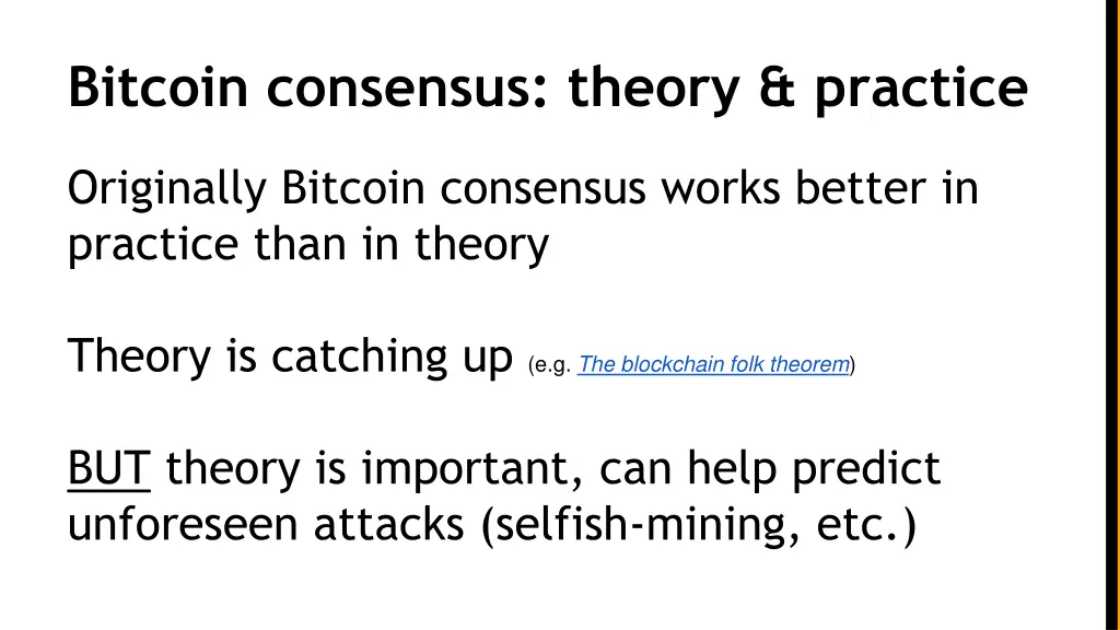 bitcoin consensus theory practice