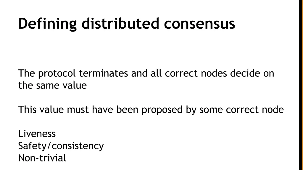 defining distributed consensus