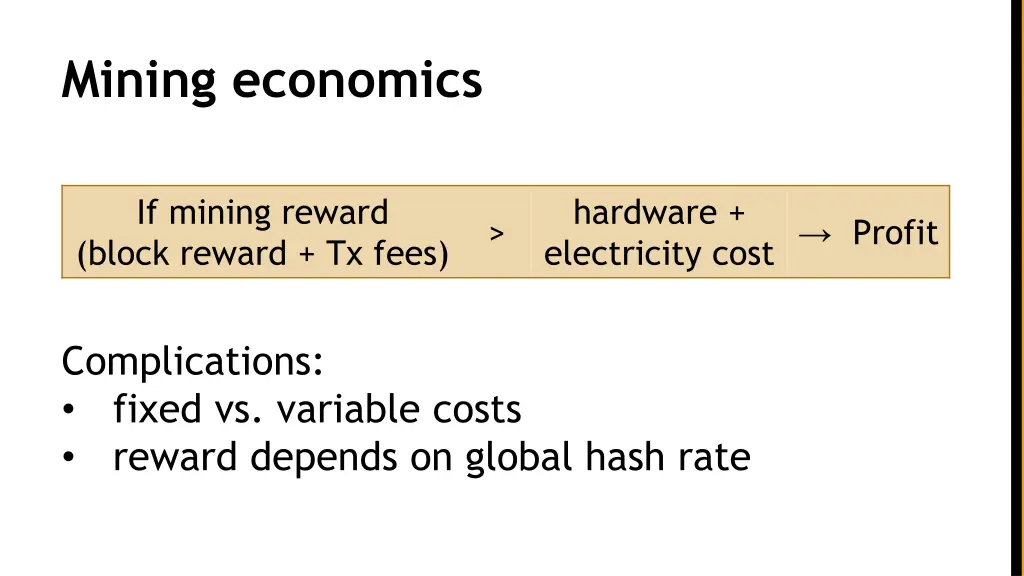 mining economics