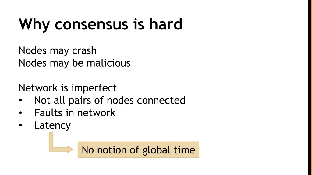 why consensus is hard