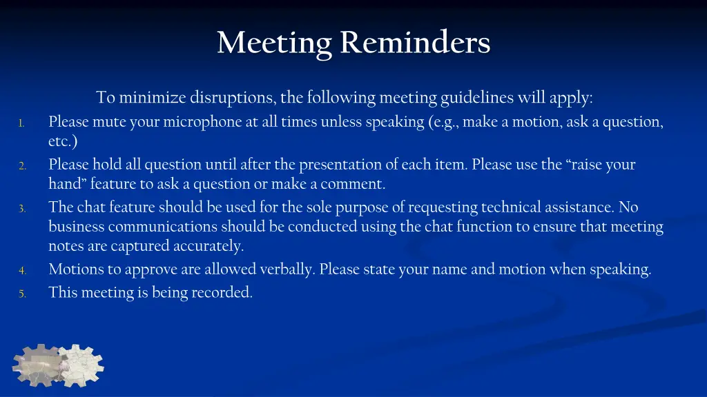 meeting reminders