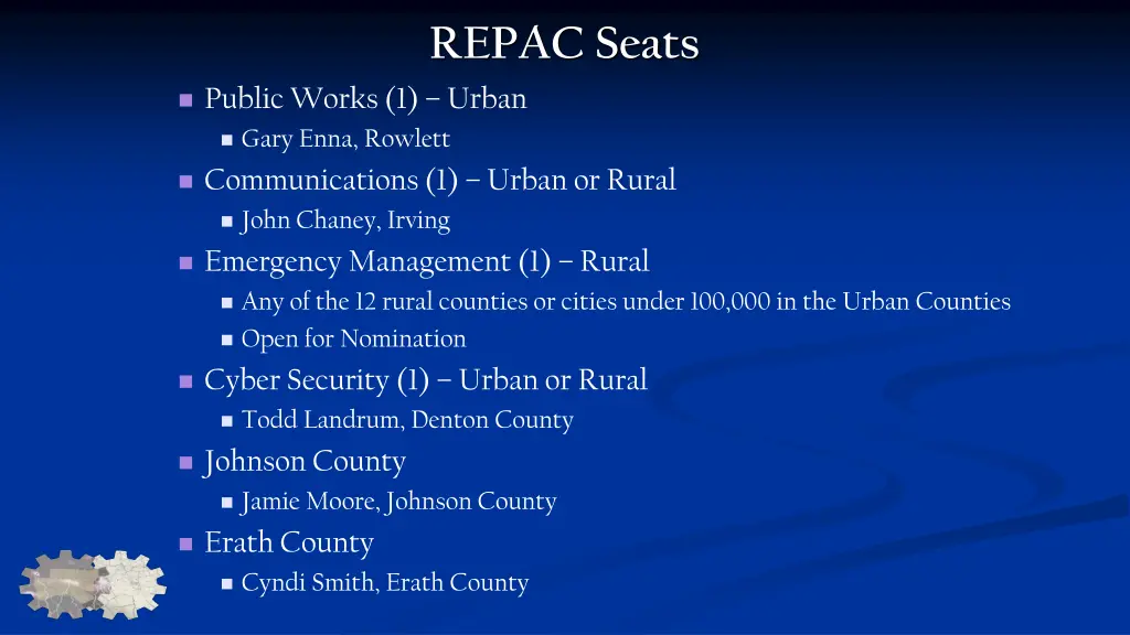repac seats