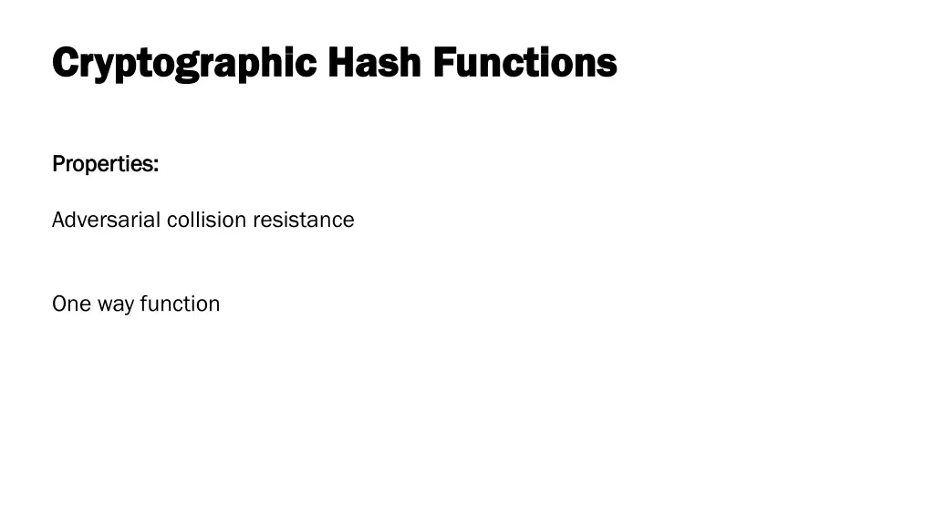 cryptographic hash functions cryptographic hash