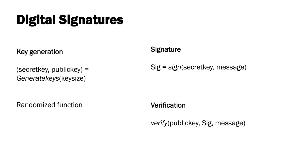 digital signatures digital signatures
