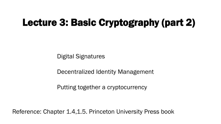 lecture 3 basic cryptography part 2 lecture