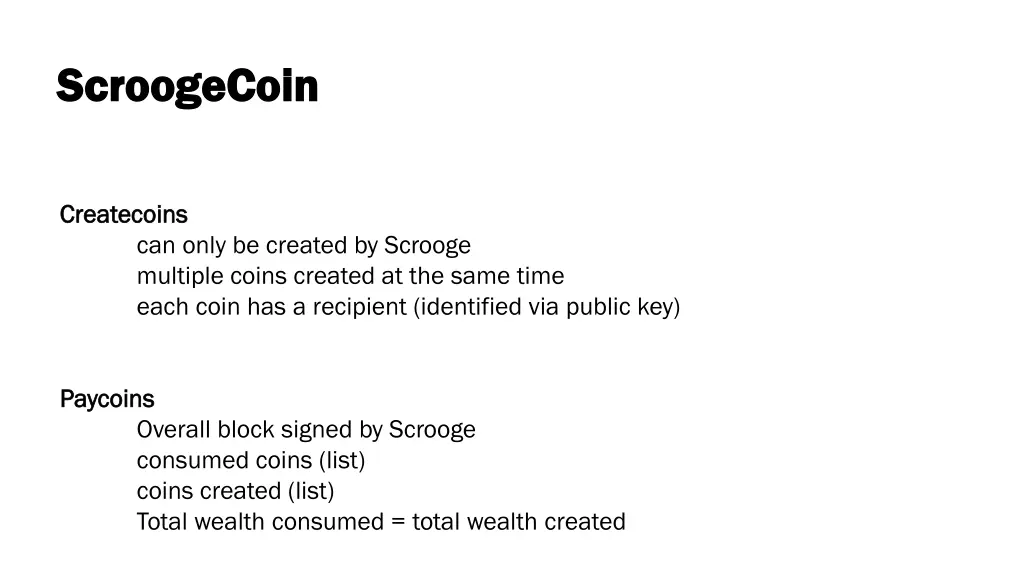 scroogecoin scroogecoin