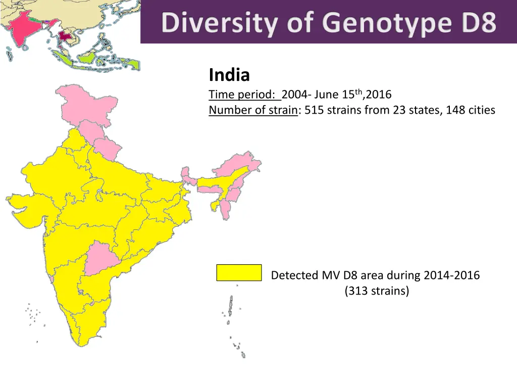 diversity of genotype d8 2