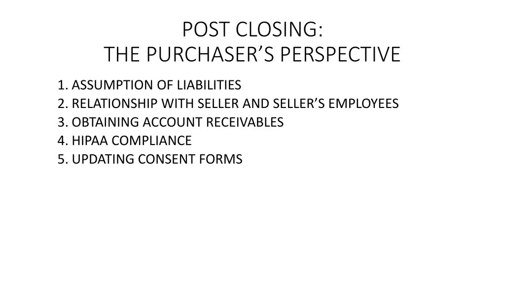 post closing