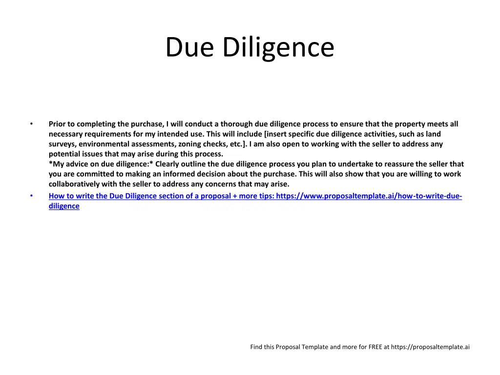 due diligence