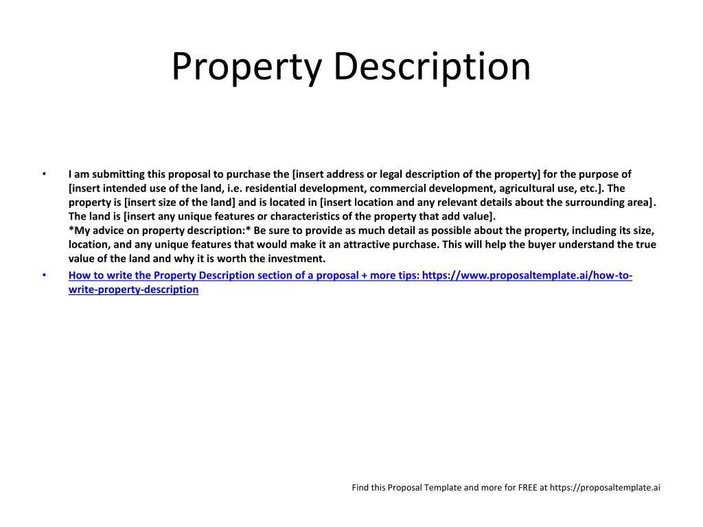 property description