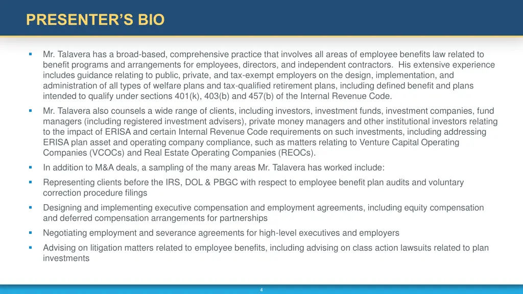 presenter s bio