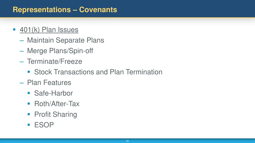 representations covenants 2