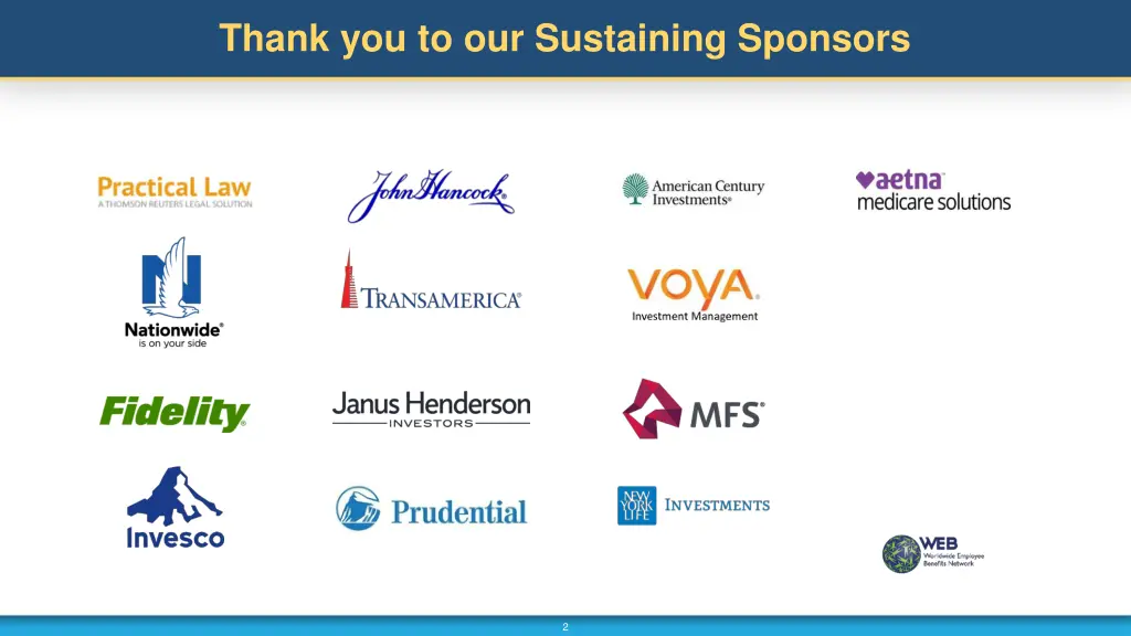thank you to our sustaining sponsors