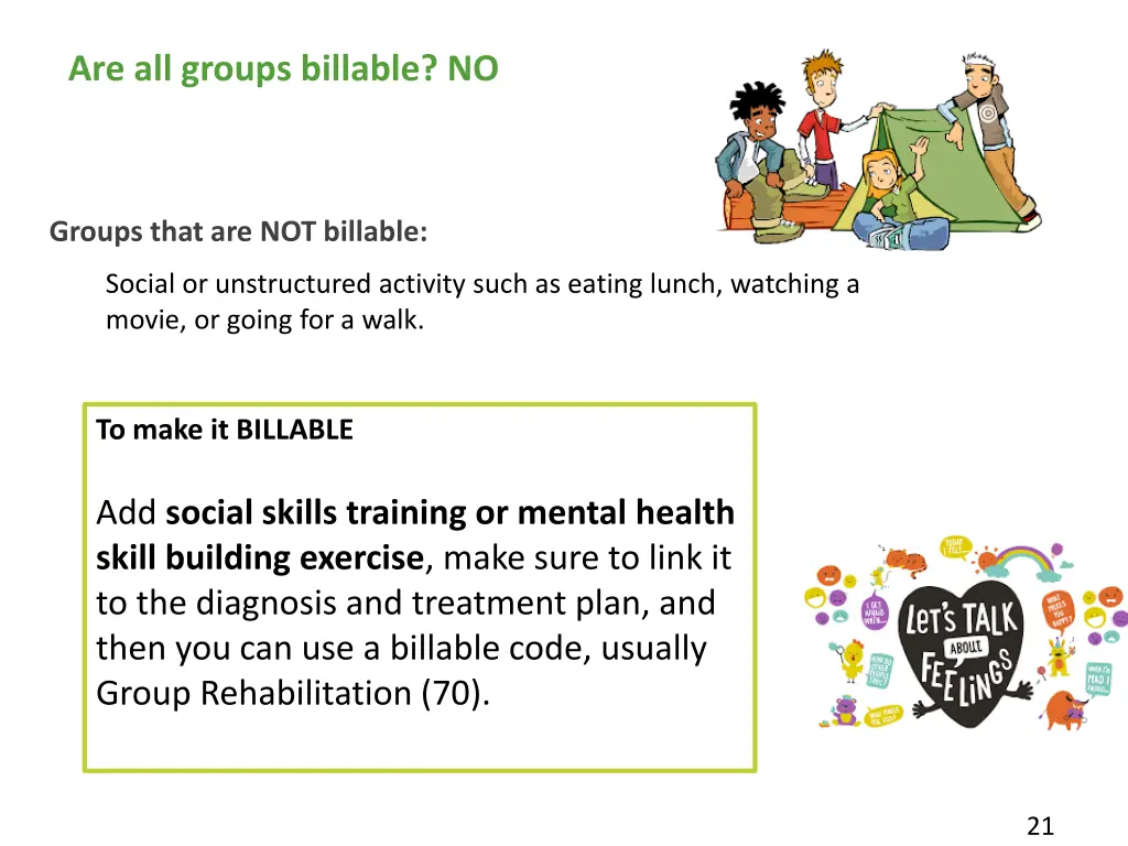 are all groups billable no