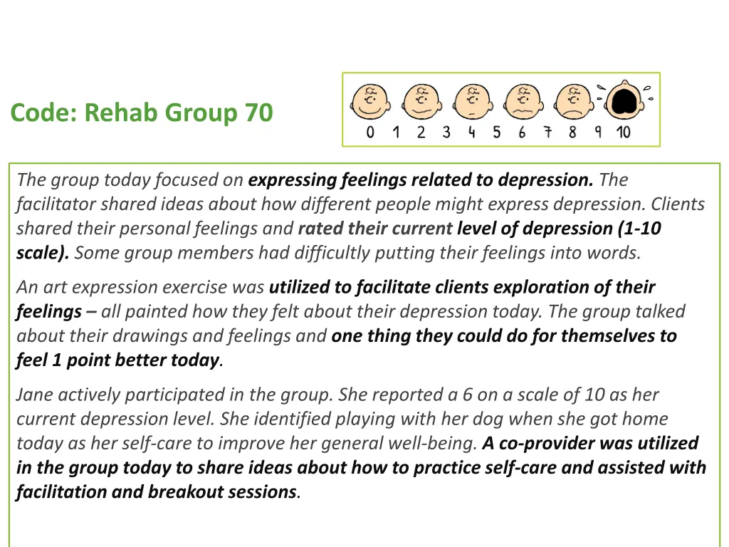 code rehab group 70