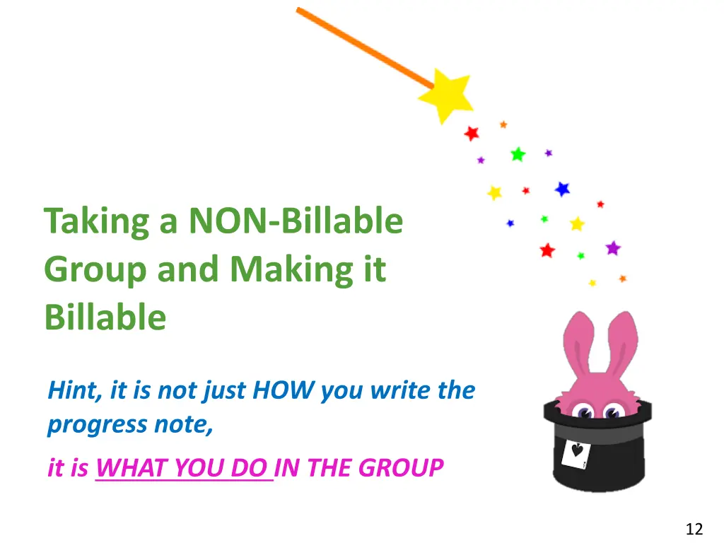 taking a non billable group and making it billable