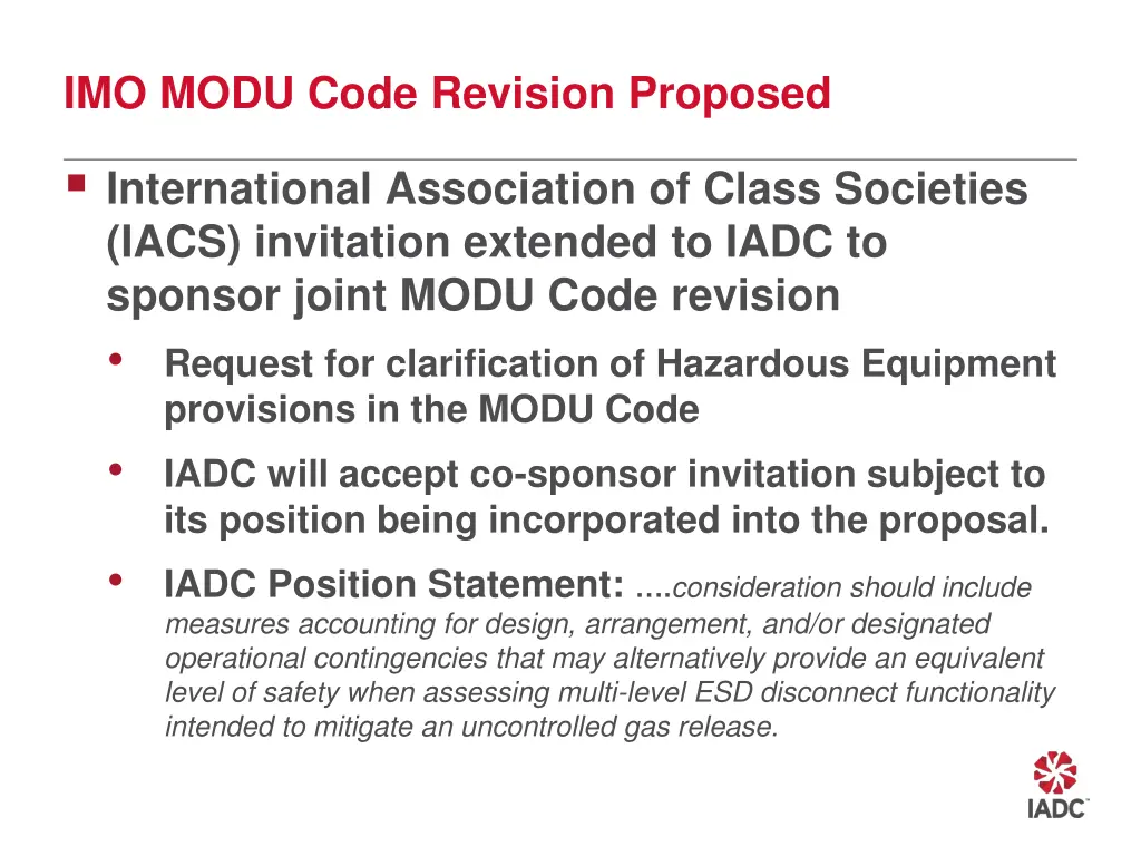 imo modu code revision proposed