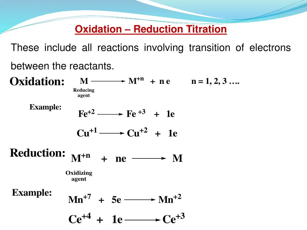 oxidation reduction titration 1