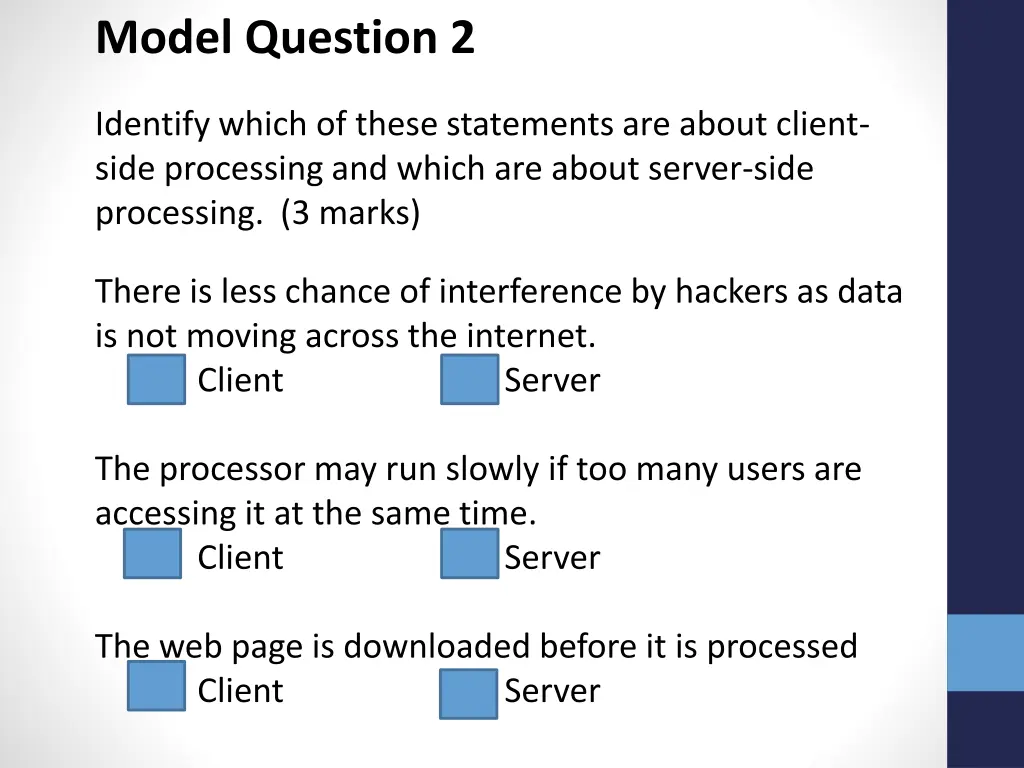 model question 2
