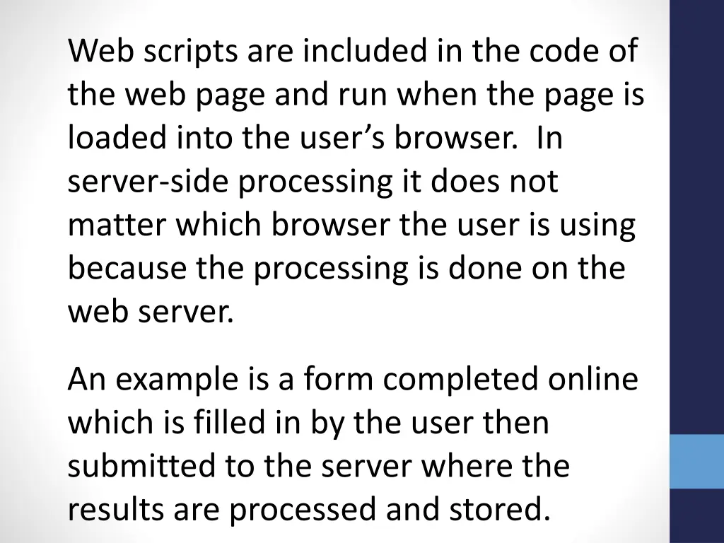 web scripts are included in the code