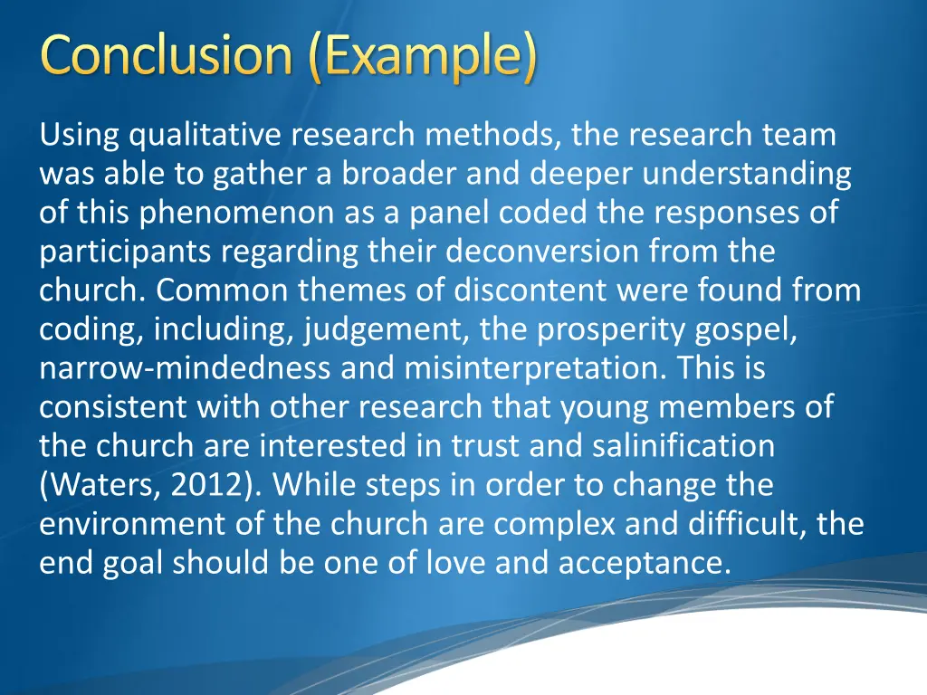 conclusion example