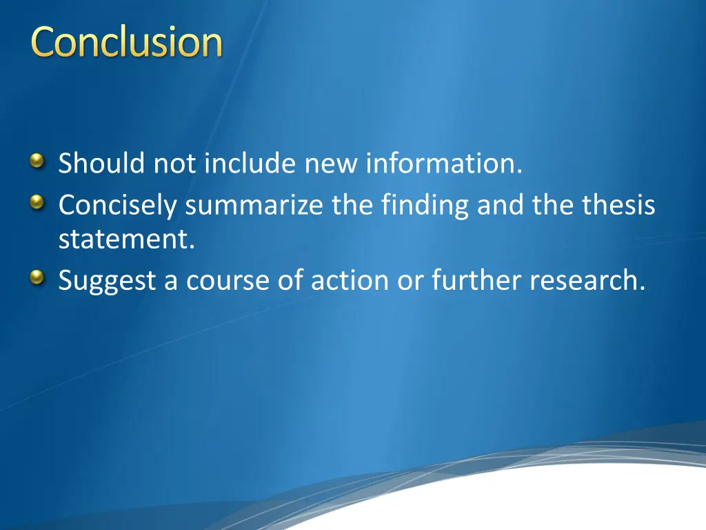 conclusion