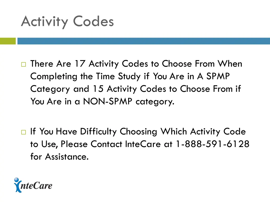 activity codes