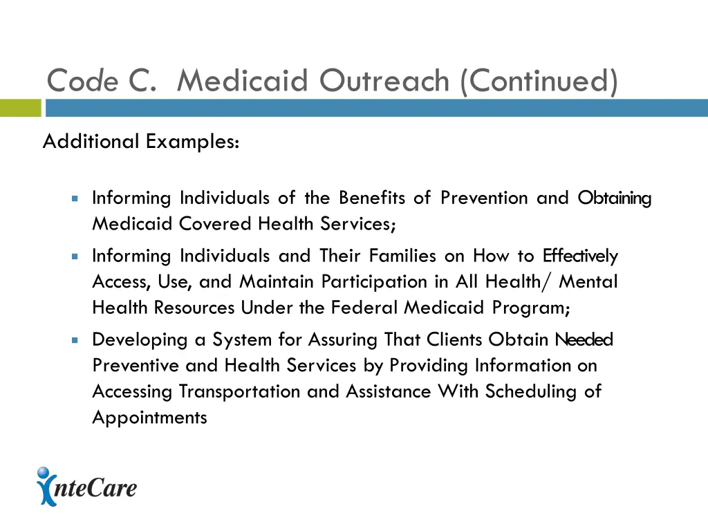 code c medicaid outreach continued