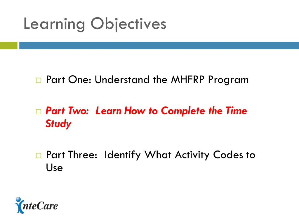 learning objectives 1