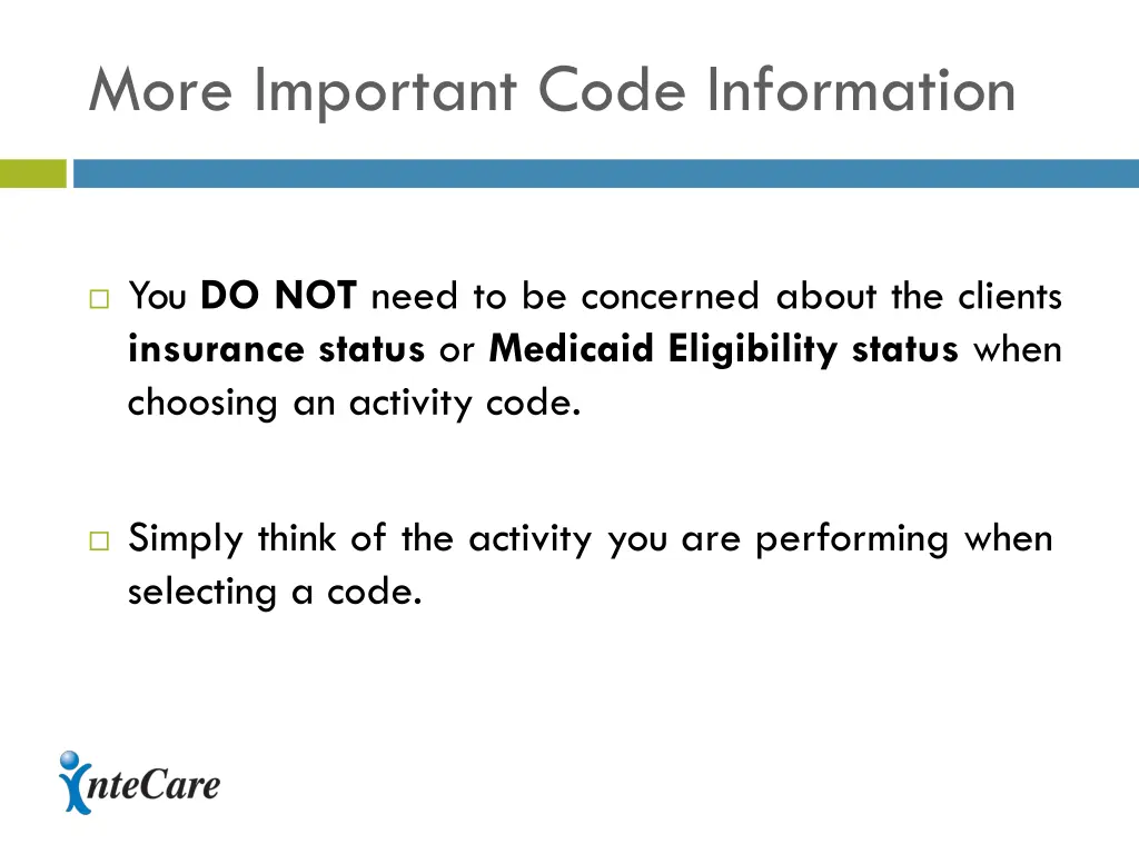 more important code information