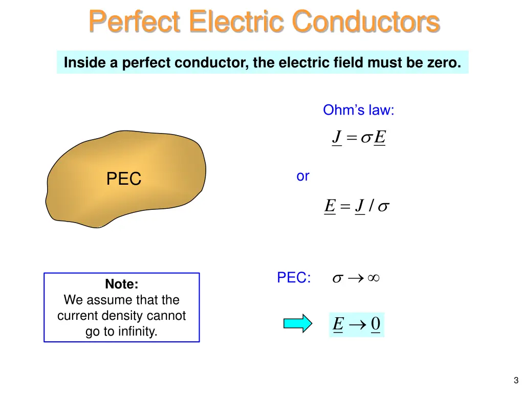 perfect electric conductors