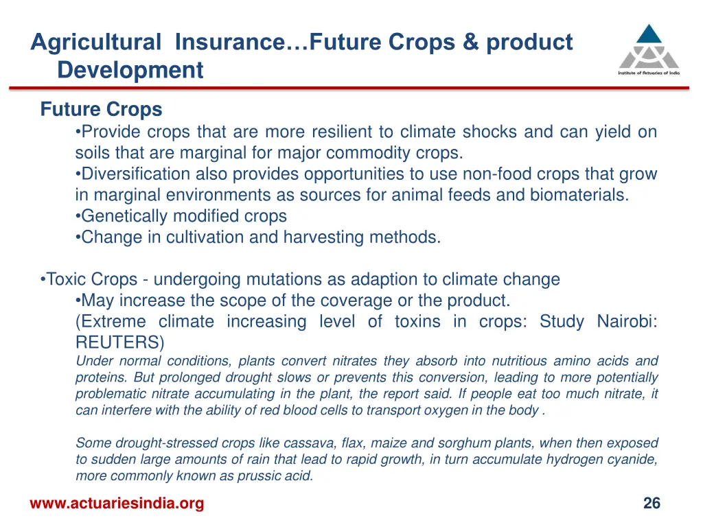 agricultural insurance future crops product