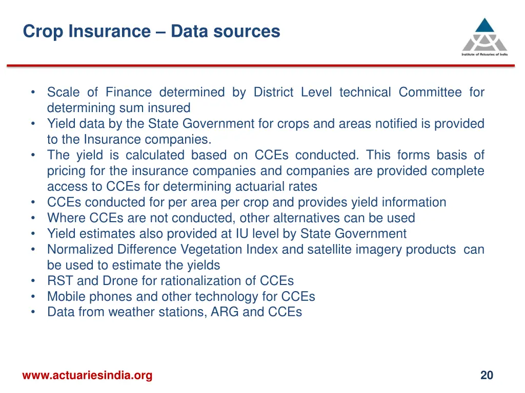 crop insurance data sources