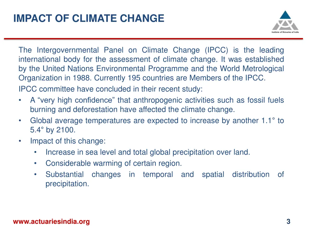 impact of climate change