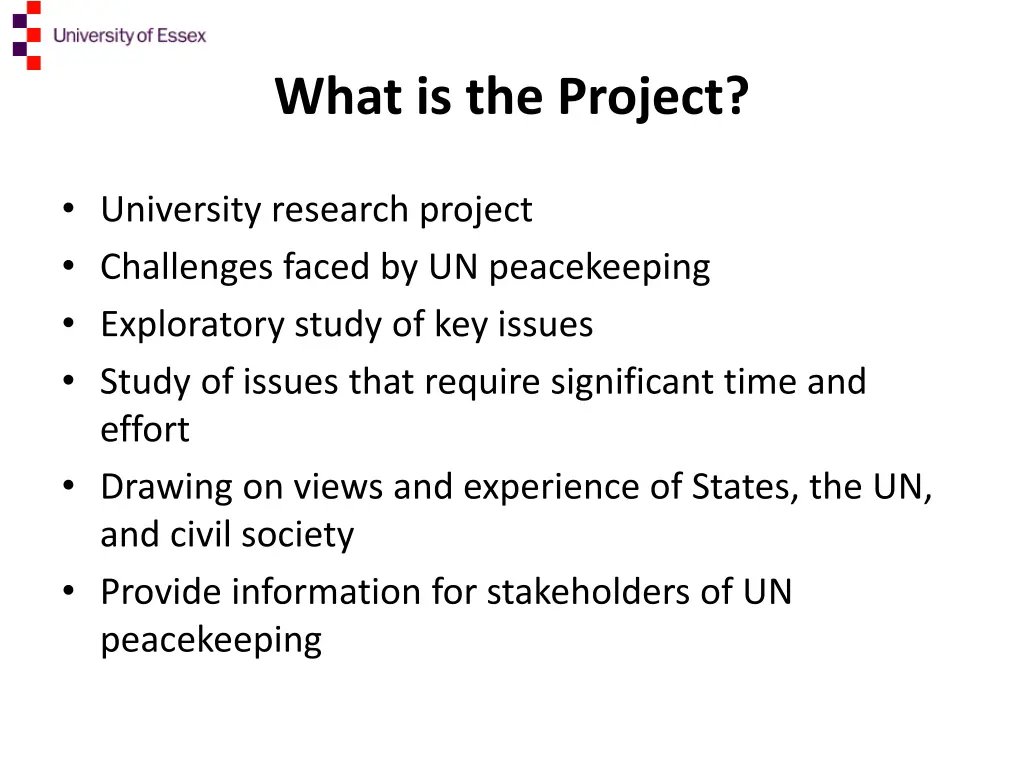 what is the project